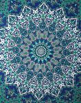 GLOBUS CHOICE INC. Blue White Mandala Cotton Indian Small Wall Hanging Poster Tapestry Bohemian Handmade Decorative Wall Art Style Tapestries