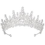 Silver Tiara for Women, Vofler Princess Crown - Royal Baroque Medieval Renaissance Crystal Headband for Queen Bridal Flower Girl Wedding Birthday Costumes Party Quinceanera Prom Pageant Homecoming