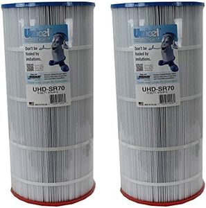 Unicel UHD-SR70 72 Square Foot 4 Oz Media Replacement Swimming Pool Filter Cartridge, 195 Pleats, Compatible with Sta-Rite Posi-Flo Models (2 Pack)