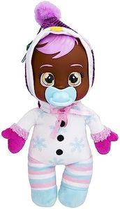 Cry Babies Tiny Cuddles Christmas Holly - 9" Baby Dolls, Cries Real Tears, White Snowman Themed Pajamas