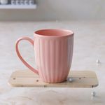 The Earth Store Pastel Glam Pink 300ML Ceramic Coffee Mug Set of 1 | Microwave & Dishwasher Safe | Mug for Coffee & Tea | Perfect for Diwali Gift Item and Daily Use