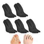Sofeet Bunion Socks,Projoint Antibunions Health Sock,Sofeet Anti-bunions Health Socks,Sock Align Toe Socks for Bunion,Bunion Relief Socks, Split Toe Orthopedic Compression Bunions Socks (Black-5)