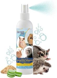 Waterless Shampoo for Small Critters - 8oz Fragrance Free, Cruelty Free Dry Shampoo - No Rinse for Pet Ferrets, Guinea Pigs, Hedgehogs, Sugar Gliders, Rabbits & Hamsters