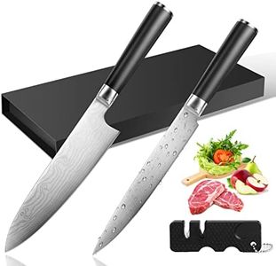 ENDIN Coltello da Cucina, Set di Coltelli da Cucina Professionali con Coltello da Chef da 8 Pollici, Coltelli universali da 8 Pollici e Affilatore, la Scelta Migliore per Cucina e Ristorante(3 Pezzi)