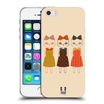 Head Case Designs Marie Nadja And Feline Printed Cats Soft Gel Case Compatible With Apple iPhone 5 / iPhone 5s / iPhone SE 2016