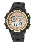 Armitron Sport Men's 40/8347BKGD Gold-Tone Accented Digital Chronograph Black Resin Strap Watch