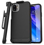 Encased iPhone 11 Belt Clip Case (Thin Armor) Slim Grip Cover with Holster - Black