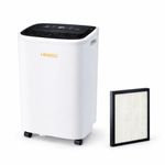 HINISO 10L Smart Compressor Dehumidifier with HEPA 13 Air Purifier Filter Combo for Up to 2000 Sq.ft | WiFi App Control | Removes Moisture, Dust & Odours | Auto Defrost, Clothes Dry Mode, 2.5L Tank