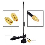 1090Mhz Antenna MCX Plug Connector 2.5dbi gains ADS-B Aerial with Magnet Base RG174 1M+MCX Female to SMA male Adapter Connector