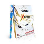 WIN X-Ten Ball Pens | 10 Blue Ink Pens | Pens for Writing | Stationary Items | Comfortable Grip | 0.7 mm Tip | Pens for Students | Long Lasting Pens | Perfect Pens for Exams