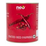 Neo Sliced Red Paprika 3 Kg Tin I Ready-to-Eat Fibre-Rich Topping for Snacks and Salads I Enjoy as Topping for Pizza, Salad, Burger and Sandwich I Mix in Your Cheese dip for Spicy Touch I