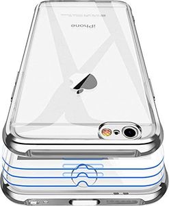 Garegce Coque pour iPhone 6, Coque pour iPhone 6s, 3 × Verre trempé Protecteur écran, Transparente Silicone Placage Cover, Antichoc Bumper Souple Protection Case pour iPhone 6, 6s - 4.7 Pouces-Argent