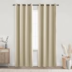 KOUFALL Tan Beige Curtains 84 Inche