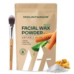 MOUNTAINOR Facial Hair Removal Wax Powder with Ubtan & Aloevera, Full Body Painless Herbal Hair Remover Waxing Cream Powder for Women No Harmful Chemicals, No Irritation, No Skin Rashes - 100 gm