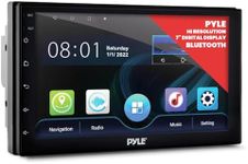 Pyle Double DIN Car Stereo Receiver - 7 Inch 1080P HD Touch Screen Bluetooth In-Dash GPS Navigator Car Audio Receiver - WiFi/GPS/AM/FM Radio, Mirror Link for Android iPhone