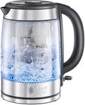 Russell Hobbs Brita Glass Kettle, RHK550, Brita Water Filter System, Premium Glass Finish, 1.7 L Capacity, Clear