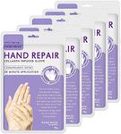 5 Pairs Hands Moisturizing Gloves, Hand Skin Repair Renew Mask Infused Collagen, Vitamins + Natural Plant Extracts for Dry, Aging, Cracked Hands (5 Pairs Hand mask)