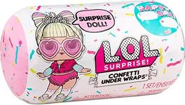 L.O.L. Surprise! Confetti Reveal with 15 Surprises Including Collectible Doll with Confetti Pop Fashion Outfits, Accessories - Doll Toy, Ages 4 5 6 7+ Years Old, Multicolor, 576440C3