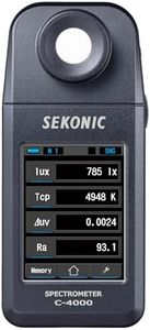 Sekonic C-4000 Spectrometer, Professional Light Meter with Bluetooth, 1600K-40000K Range, Smartphone App Compatible, USB-C Connection