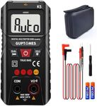 GUPTOMES Multimeter, Volt Meter, Voltage Tester, Automatic/Manual Mode, Measure AC/DC Voltage, Resistance, Continuity, Data Hold, 4000 Counts Backlight Display, for Beginner Home Repairs