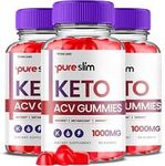(3 Pack) Pure Slim Keto Gummies, Pureslim Keto ACV Weight Loss (180 Gummies)