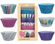 Baked with Love Pastel Cupcake Cases, 50mm Baking Cups, Multicoloured Greaseproof Paper Cases for Muffins and Cupcakes, Pack of 150, 0686971