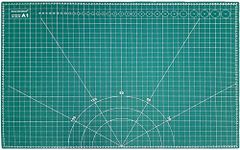 Crystals A1 (900X600MM) Cutting Mat, Non Slip Resistant Self Healing A1 Size Folding Cutting Mat Grid Art & Craft Design Printed Mat, (Green)