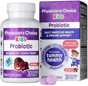 Physician's CHOICE Probiotics for Kids - 7 Diverse Strains, Organic Prebiotics, Vitamins & Minerals - Clinically Studied L. Rhamnosus GG - Immune & Digestive Support - No Sugar or Artificial Dyes