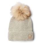 Columbia Womens Winter Blur Pom Beanie Hat, Chalk, One Size US