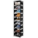 Rainberg 10 Tier Shoe Rack, Shoe Storage, Easy to Assemble, Holds up to 10-12 Pairs