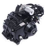 125CC 4-Stroke ATV Engine Motor,Single Cylinder Air Cooling 7.64HP Horizontal Engine Motor Kit, Electric Start Go Kart Transmission, For Motorcycle, ATV (3 Forward Gears And 1 Reverse)