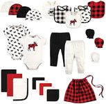 Hudson Baby Unisex Layette Starter Set Gift 25pc, Moose, 0-6 Months