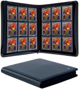 KUOOKING Toploader Binder - Holds 288+ Top Loaders for Cards, 9 Pocket Top Loader Binders with Sleeves for 3" x 4" Rigid Card Holders for Baseball, Football and other Sports Cards(Black)