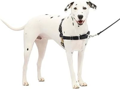 PetSafe Easy Walk No-Pull Dog Harness - The Ultimate Harness to Help Stop Pulling - Take Control & Teach Better Leash Manners - Helps Prevent Pets Pulling on Walks, Medium/Large, Black/Silver