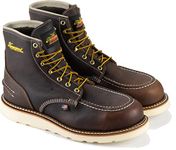 Thorogood 1957 Series 6” Waterproof Steel Toe Work Boots for Men - Full-Grain Leather with Moc Toe, Comfort Insole, and Slip-Resistant Wedge Outsole; EH Rated