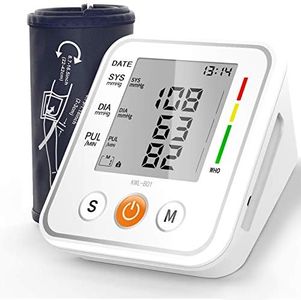 NWOUIIAY Tensiómetro de Brazo Eléctrico Digital con Monitoreo de Arritmia Memorias de 2 Usuarios(2 * 99) Gran Pantalla LCD Brazalete 22-42cm
