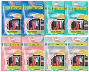 Humicure Moisture Absorber Dehumidifier with 1 Litre Absorption Capacity; Prevents Wardrobe, Bathroom, Kitchen and Bedroom from Mould & Fungus (Pack of 8, 400gram each, All Variant)