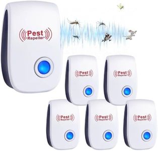 Repelente Ultrasónico de Plagas, 6 Pack Electrónico Repelente Mosquitos Control de Plagas, Repelente Ultrasónico Ratas para Anti Mosquitos, Moscas, Ratones, Cucarachas, Arañas, Roedores