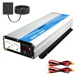 3000W Power Inverter Modified Sine Wave Inverter 12V to 230V Converter with Remote Control & LED Display 2 AC Socket & USB Port for Motorhome Truck Car Giandel