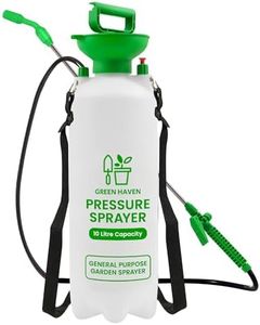 Green Haven 10 Litre Garden Pressure Sprayer – Pump Action Sprayer with Adjustable Nozzle & Carry Strap – Weed Killer, Pesticide & Fertiliser Sprayer