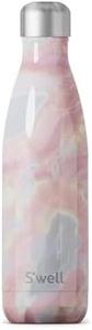 S'well Stainless Steel Insulated Water Bottle - Geode Rose Triple-Layered Vacuum - Double Wall , Keep Drinks Cold for 36 Hours and Hot for 18 - Great for travel, hiking, camping, 17 fl oz