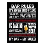 Bang Tidy Clothing Metal Bar Signs Tin Plaque Vintage Style - Ideal Accessories for Home Bar Pub Shed Man Cave Gift - 3 Sizes Bar rules #1