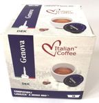 ITALIAN COFFEE capsules compatible with A Modo Mio machines (Genova Decaf, 128 Pods)