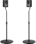 Perlegear Height-Adjustable Speaker Stand Pair, Surround Sound Speaker Stands for Small Bookshelf, Satellite Speakers, and Studio Monitors, 28” to 38” Adjustable Height Floor Speaker Stand, PGSS11