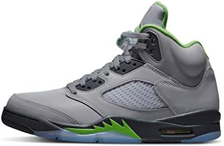 Nike Men's Air Jordan 5 Retro Sneaker, Silver/Green Bean-flint Grey, 10.5