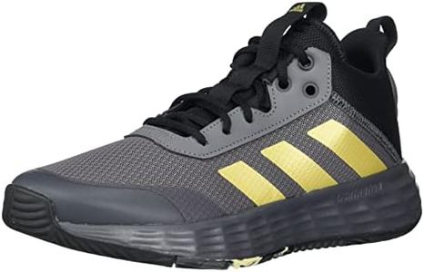 adidas Men's Ownthegame Shoes Basketball, Grey Five/Matte Gold/Core Black, 8.5