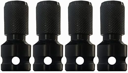 4PCS 1/2 inch Square Drive to 1/4 inch Hex Female Socket Adapter Converter Chuck Adapter for Impact Air and Electric Wrench