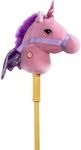 PonyLand Pink Unicorn Stick Horse with Sound Toy