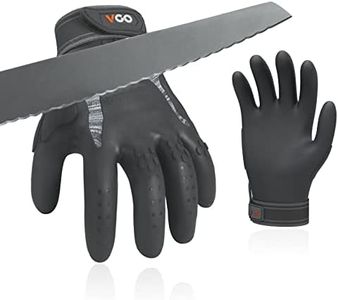 Vgo... NGG X1 Seamless Utility Gloves,Cut Resistant Safety Work Gloves,HPPE Anti-cut Liner,EN388 level C,ANSI level A3,Anti-slip Palm Mechanic Gloves(L,Gray,TP1112HY)