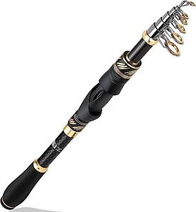 PLUSINNO Fishing Pole, Fishing Rod and Reel Combo,Telescopic Fishing Rod Kit with Spinning Reel, Collapsible Portable Fishing Pole with Carrier Bag for Freshwater Saltwater Fishing Gifts for Men Women